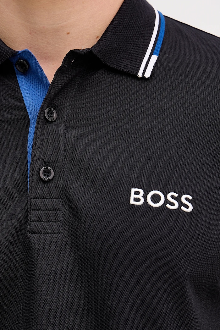 BOSS Green πόλο ανδρικό Paddy Pro 50469102 μαύρο