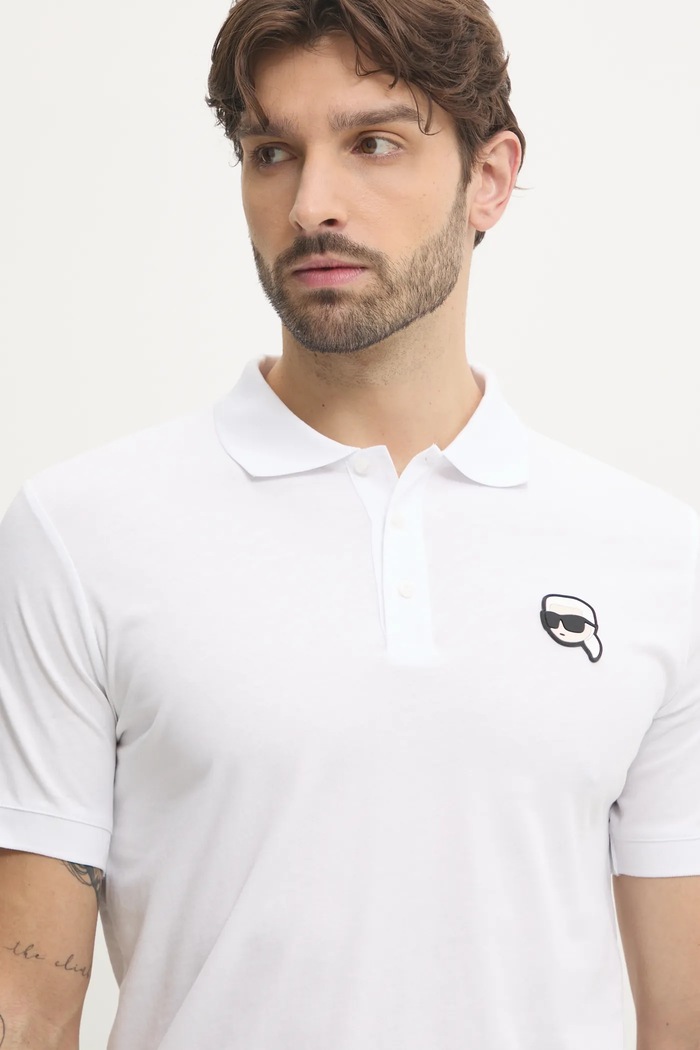 Karl Lagerfeld polo de bumbac alb 500224.745710