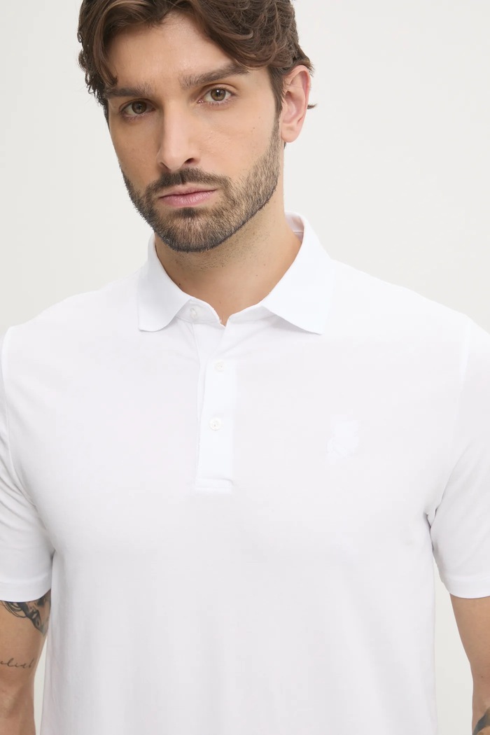 Karl Lagerfeld tricou polo alb 500221.745750