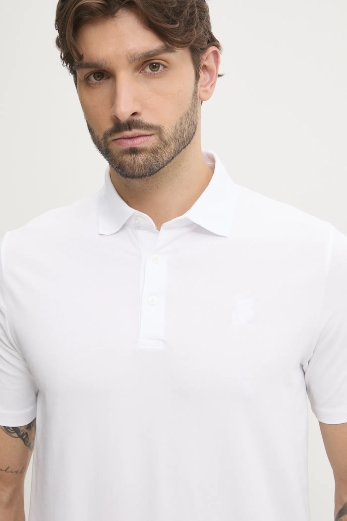 Karl Lagerfeld tricou polo alb 500221.745750