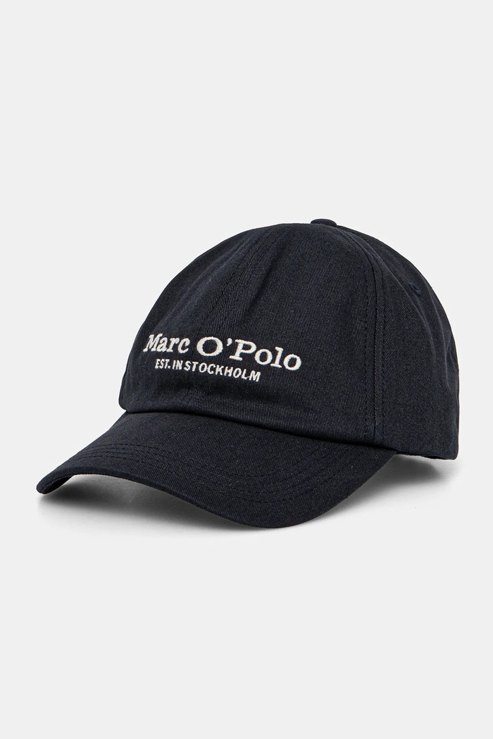 Καπέλο Marc O'Polo απλικέ σκούρο μπλε M22803801076