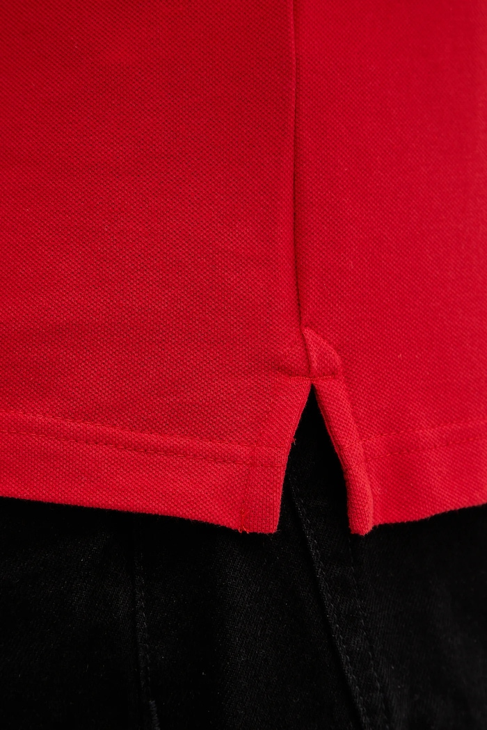 United Colors of Benetton polo majica moška bombažna z elastanom 3WG9U301Z rdeča