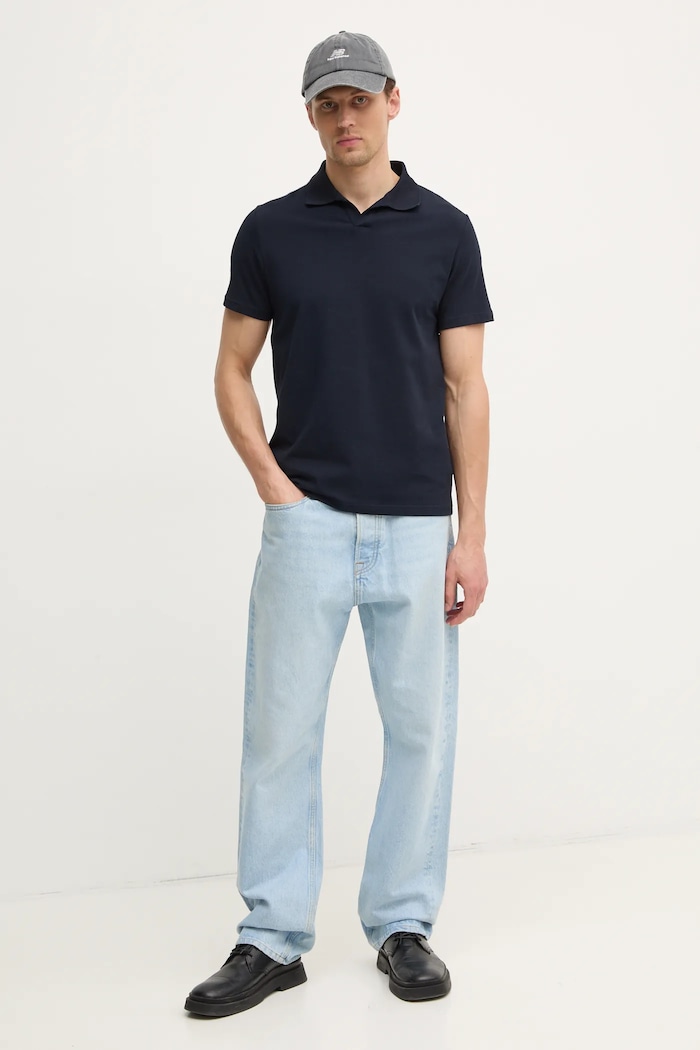 Polo majica Filippa K 28909.FK mornarsko plava AA00