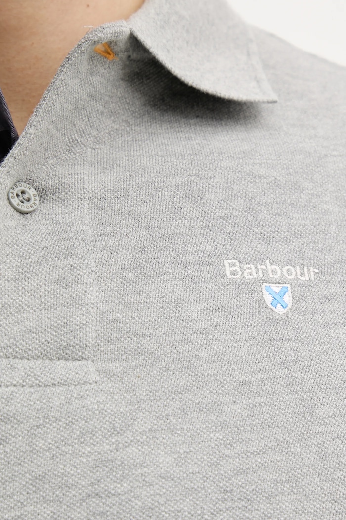 Barbour polo de bumbac Tartan Pique Polo Shirt MML0011 gri