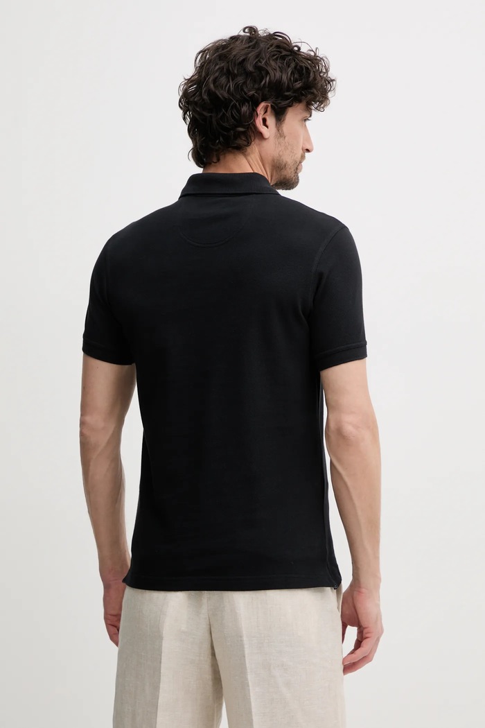 Îmbrăcăminte Barbour polo de bumbac Tartan Pique Polo Shirt MML0011 negru