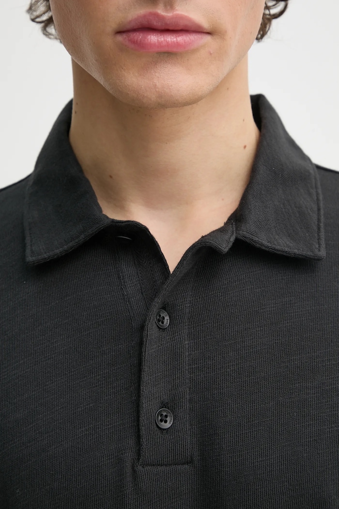Rag & Bone polo bawełniane MBC23FT012CA12 czarny