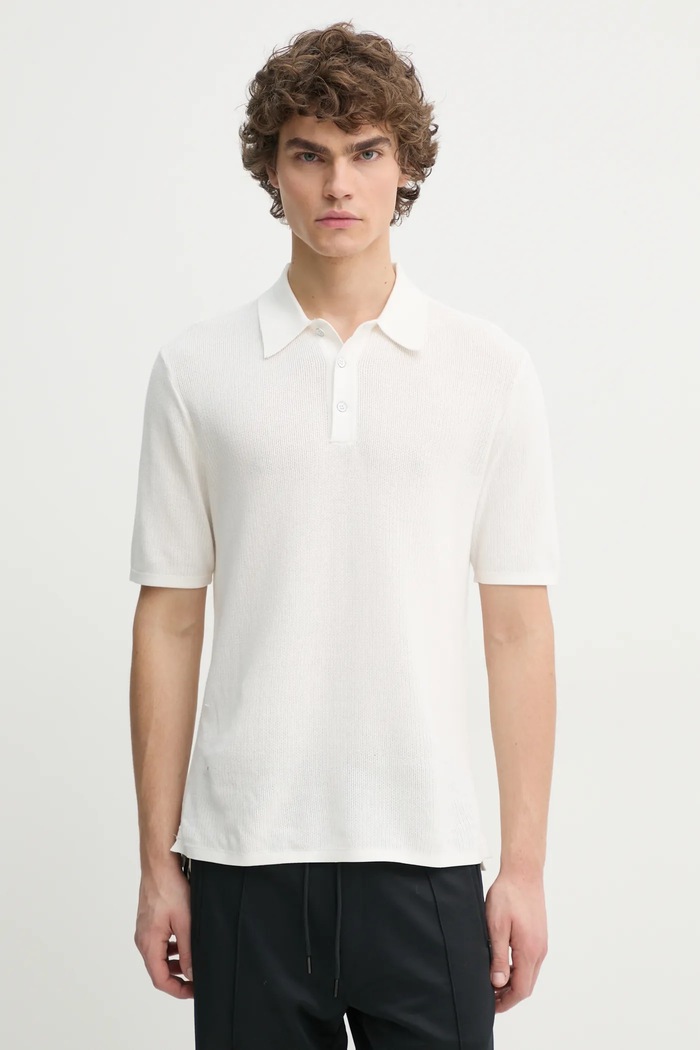 Rag & Bone polo semplice bianco MBS22HS019UC19