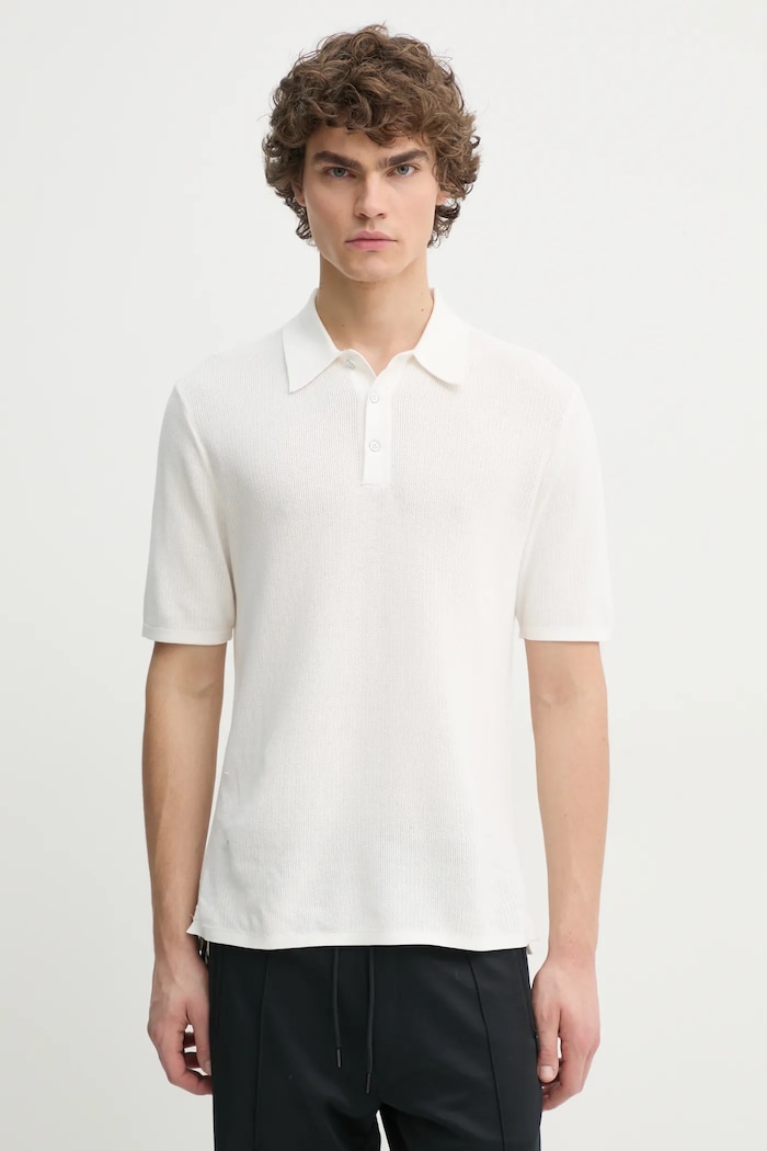 Rag & Bone polo semplice bianco MBS22HS019UC19