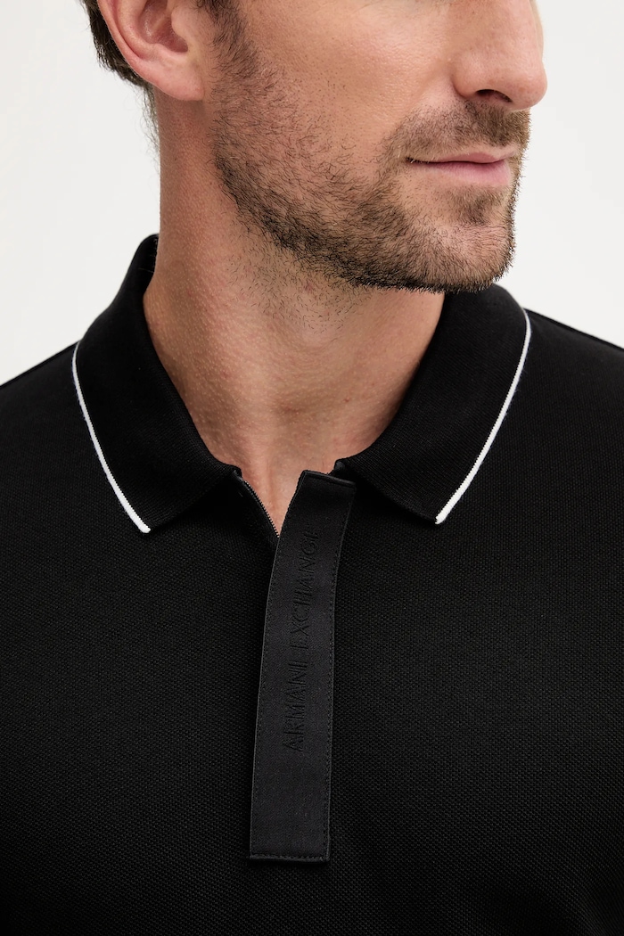 Armani Exchange polo pánské bavlněné XM001285.AF10366.NOS černá