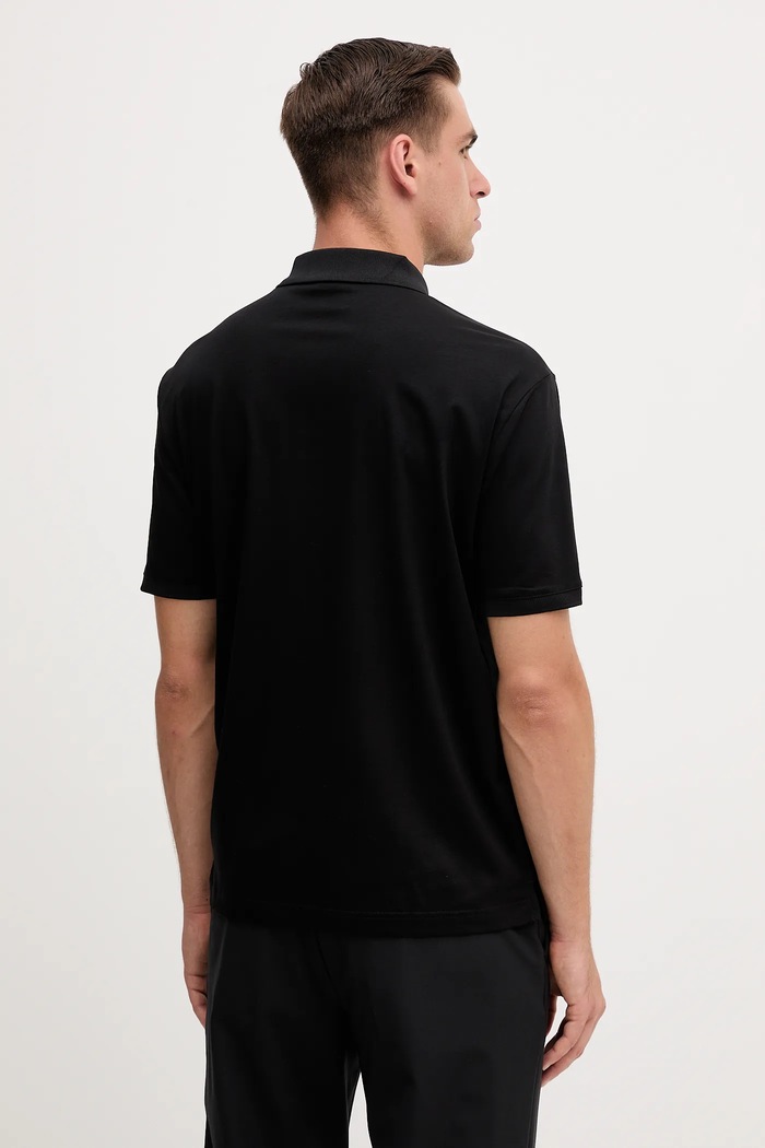 Oblečení Armani Exchange polo pánské bavlněné XM001291.AF10364.NOS černá