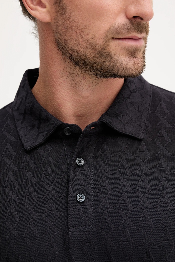Armani Exchange polo de bumbac XM001292.AF10337.NOS bleumarin