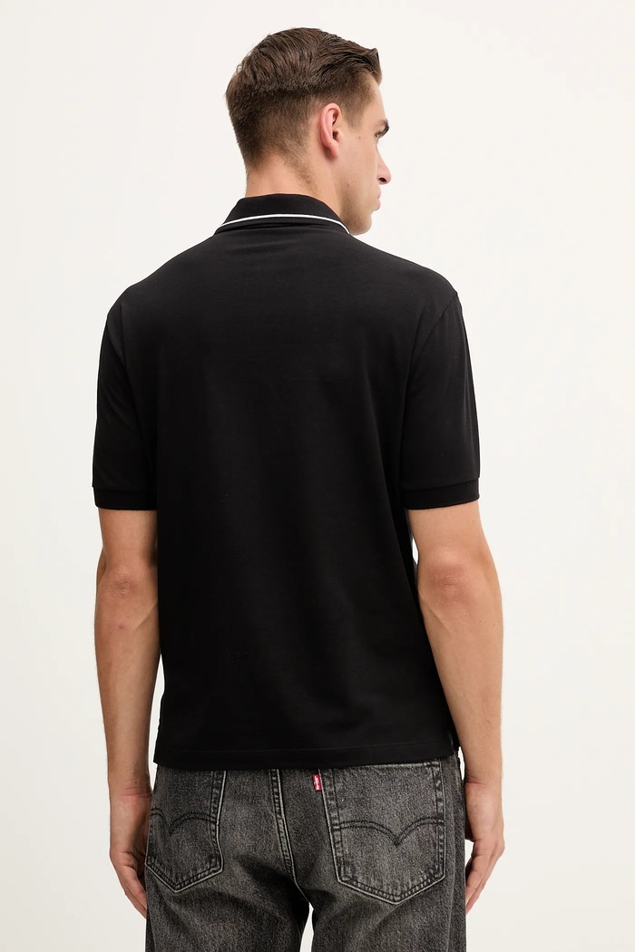 Îmbrăcăminte Armani Exchange polo bărbați cu bumbac XM001557.AF10363.NOS negru