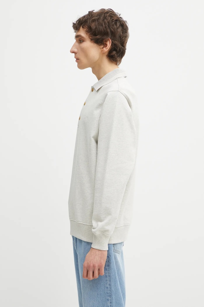 Drôle de Monsieur cotton sweatshirt Le Polo Drôle PERM.PL132.CO127 gray AA00