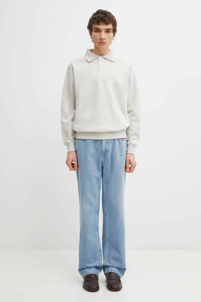 Drôle de Monsieur cotton sweatshirt Le Polo Drôle PERM.PL132.CO127 gray