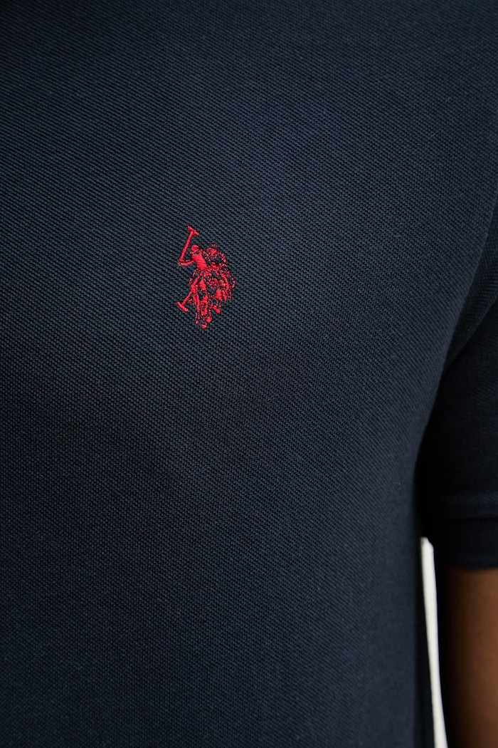 U.S. Polo Assn. polo pentru bărbați din bumbac DHM PIQUE MUP3312 bleumarin
