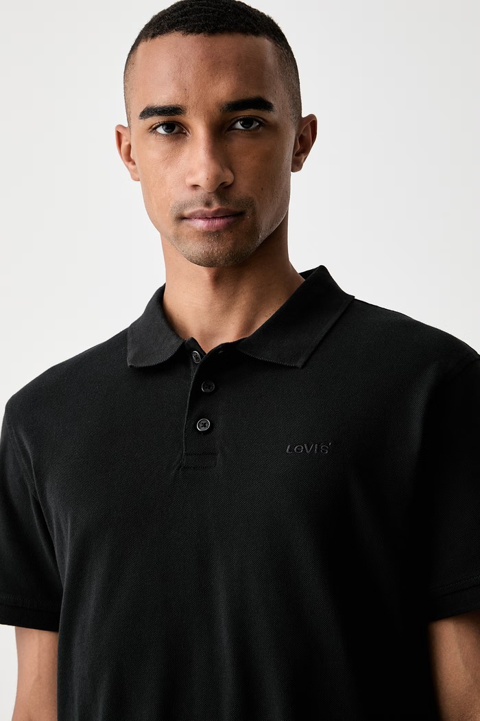 Levi's polo tricotat pentru bărbați din bumbac HM POLO COSTCO negru 005RV
