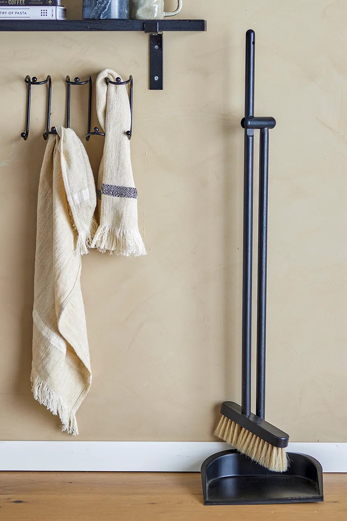 Bagno Bloomingville scopa e paletta Cleaning Dustpan & Broom 82060765 nero