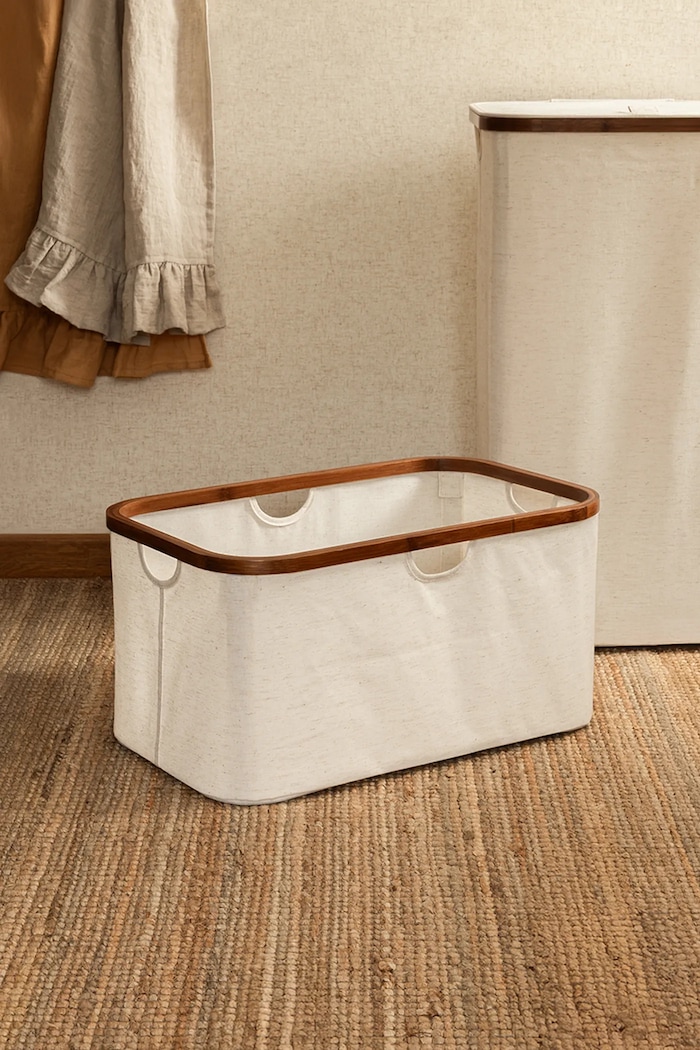 Bigso Box of Sweden kosz do przechowywania z materiału tekstylnego 55 x 34 x 27 cm 6981S0601.99 beżowy