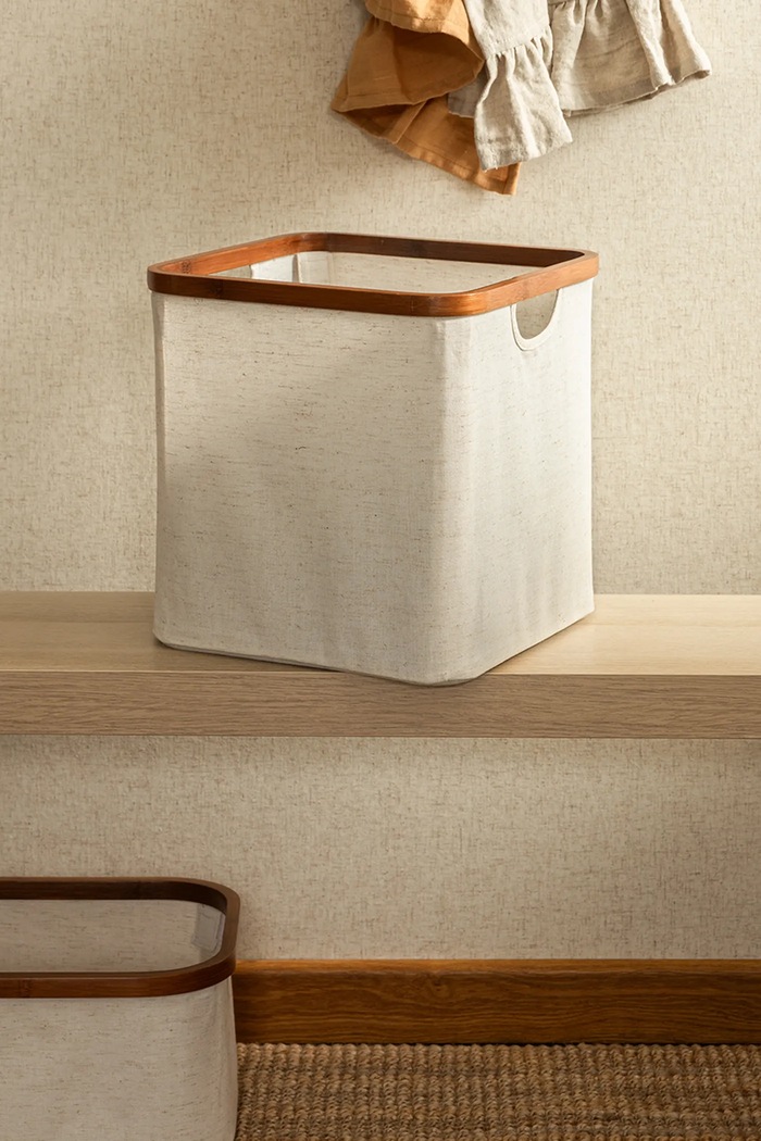 Bigso Box of Sweden kôš na bielizeň z textilného materiálu 30 x 30 x 30 cm 6982S0601.99 béžová