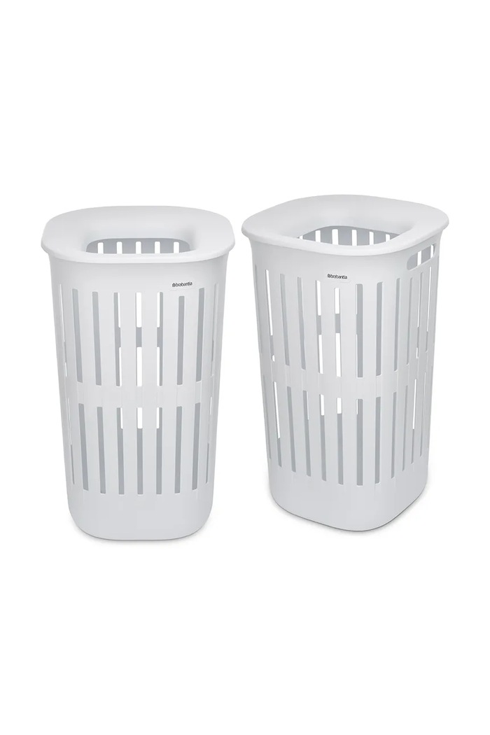 Brabantia σετ δοχείων για τα άπλυτα από πλαστικό 55 l λευκό 247880