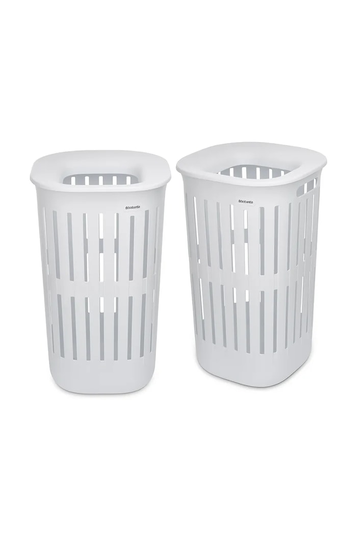 Brabantia σετ δοχείων για τα άπλυτα από πλαστικό 55 l λευκό 247880