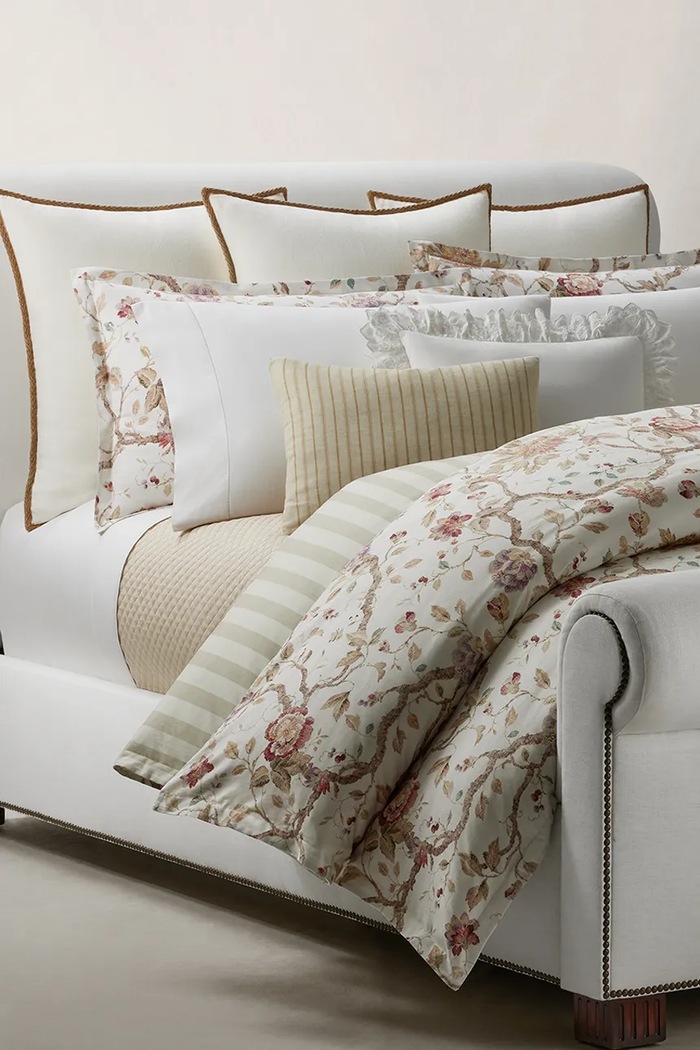 Ralph Lauren husă pilota de bumbac ELSIE Cream 140 x 200 cm 1048049 multicolor AA00