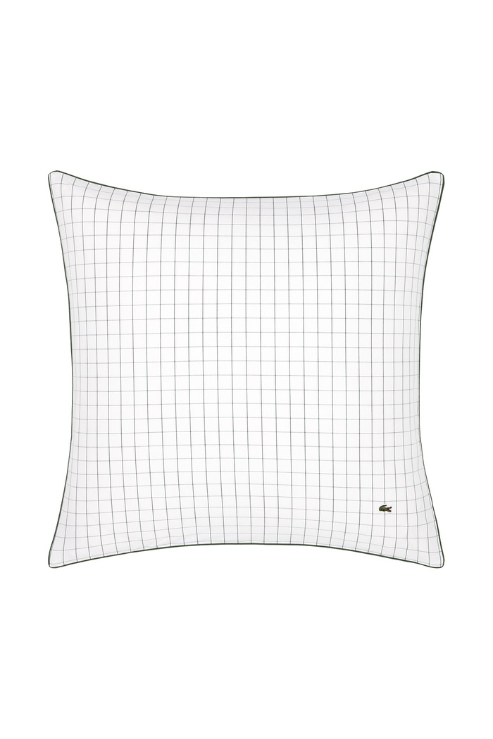Lacoste Poszewka na poduszkę bawełniana LTENNISN Vert 65 x 65 cm biały 1074660