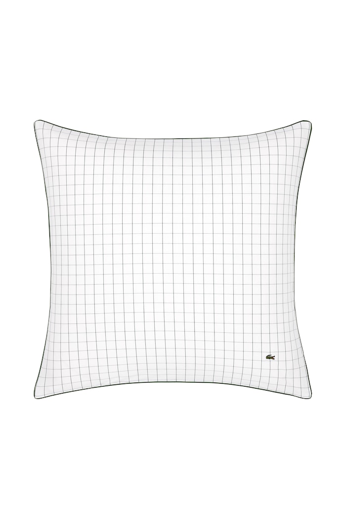 Lacoste Poszewka na poduszkę bawełniana LTENNISN Vert 65 x 65 cm biały 1074660