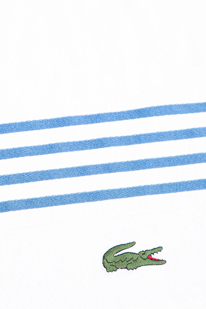 Koupelna Velký bavlněný ručník Lacoste LCOURTLI Aerien 90 x 150 cm 1047570 bílá
