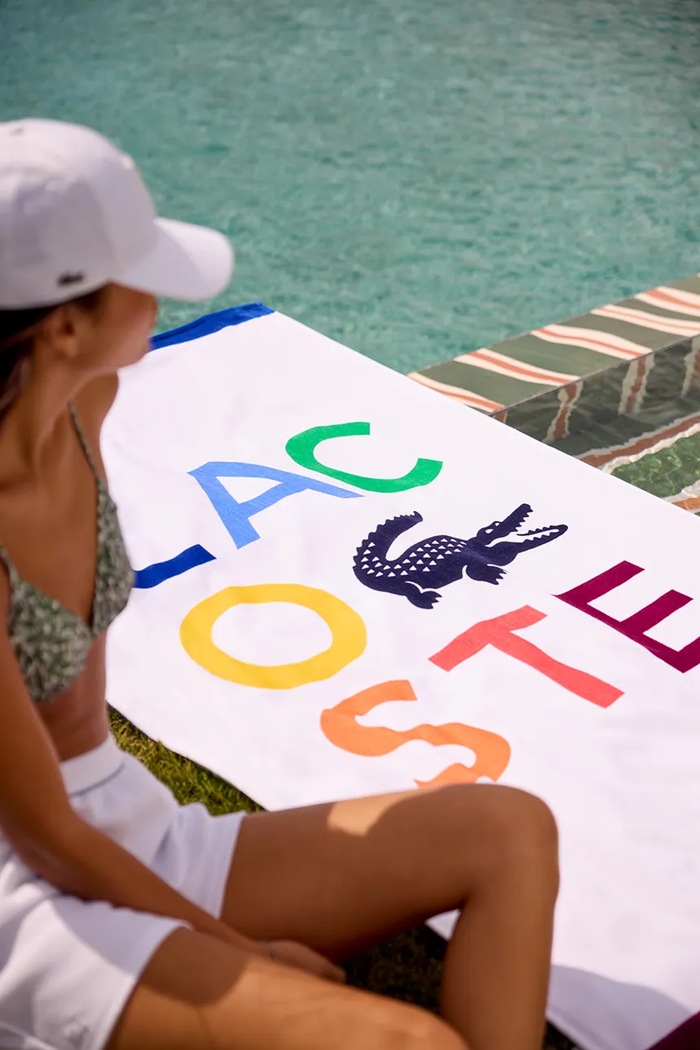 Аксесоари Памучна плажна кърпа Lacoste LCROCOLO 100 x 170 cm 1047571 многоцветен