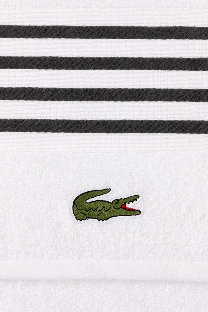 Lacoste Średni ręcznik bawełniany LCOURTLI Bitume 70 x 140 cm 1044330 szary AA00