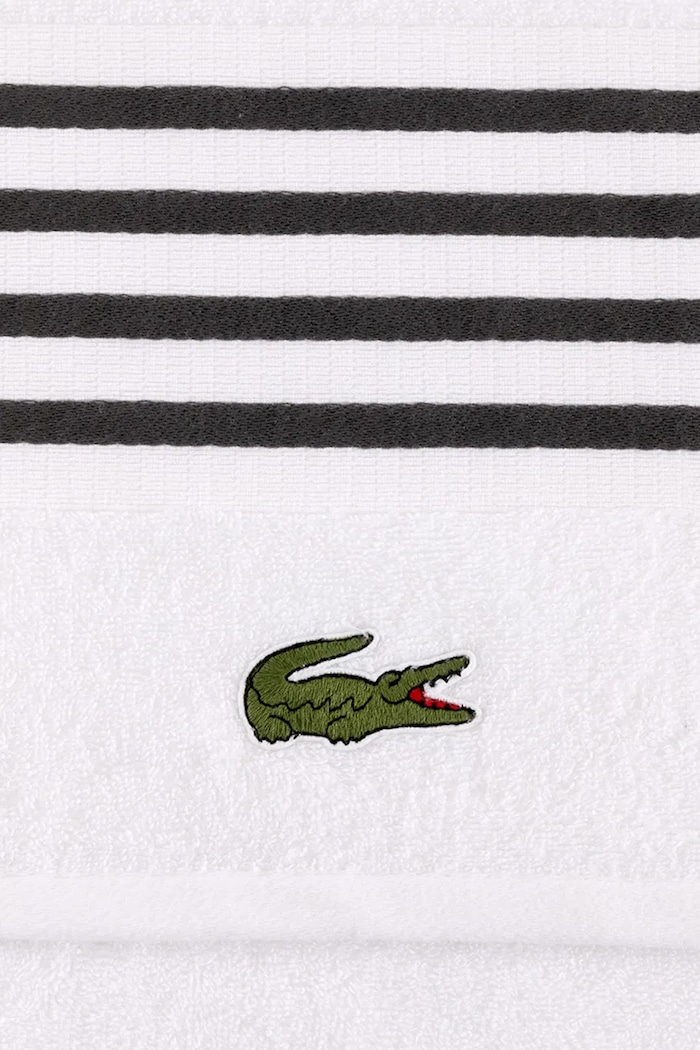 Lacoste Średni ręcznik bawełniany LCOURTLI Bitume 70 x 140 cm 1044330 szary AA00