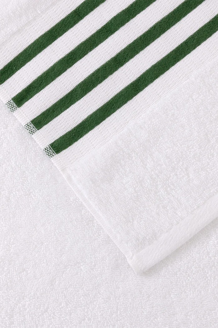 Baie Lacoste prosop din bumbac LCOURTLI Vert 70 x 140 cm 1044328 alb