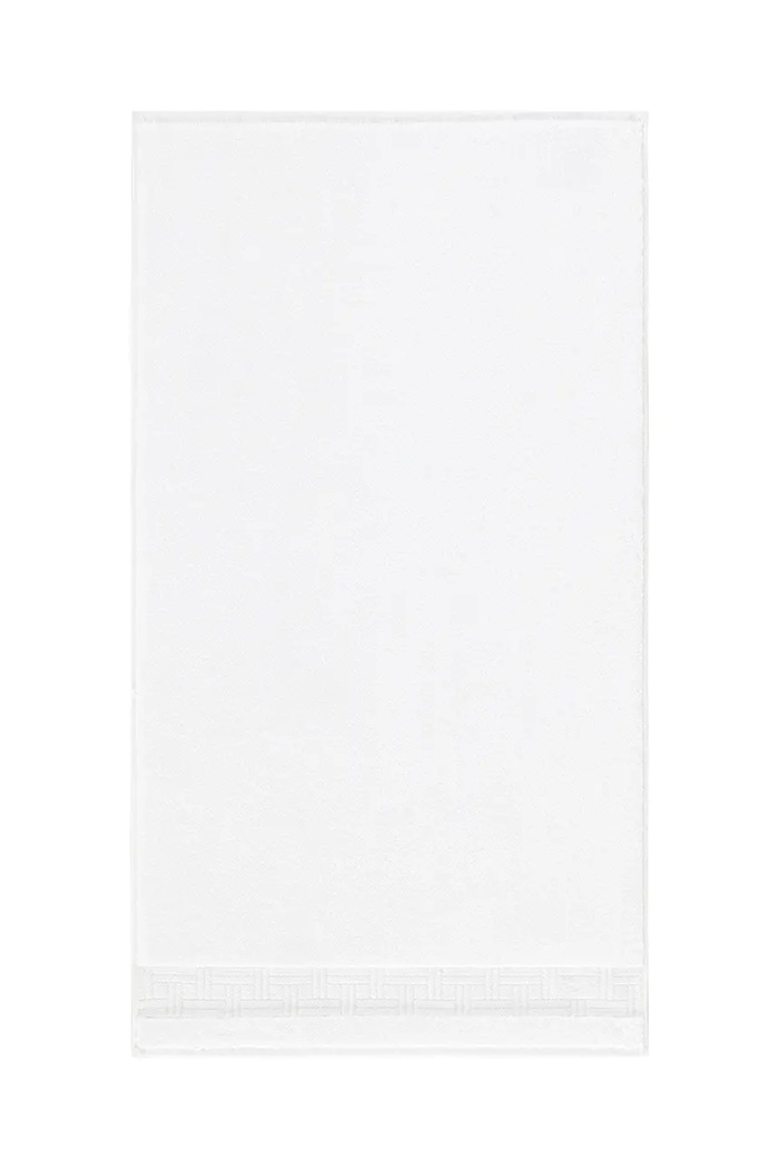 Srednje velika bombažna brisača Kenzo K Weave White 70 x 140 cm bela 1053464