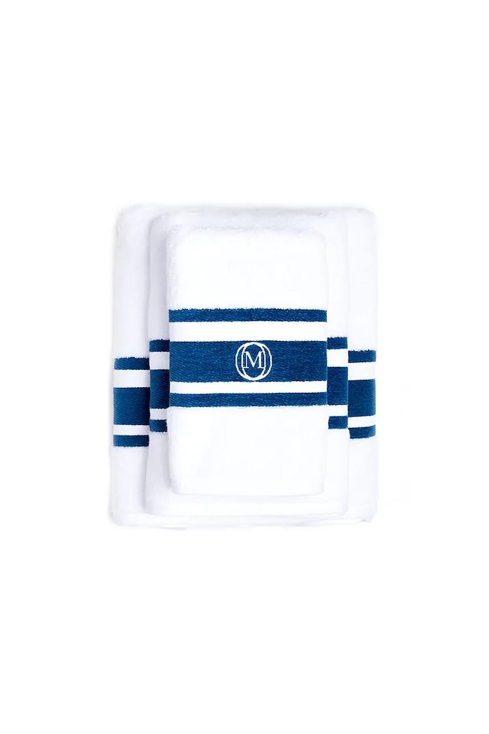 Малка памучна кърпа Officine Monogram Monogram Linea 50 x 100 cm MLHAND01 тюркоазен AA00