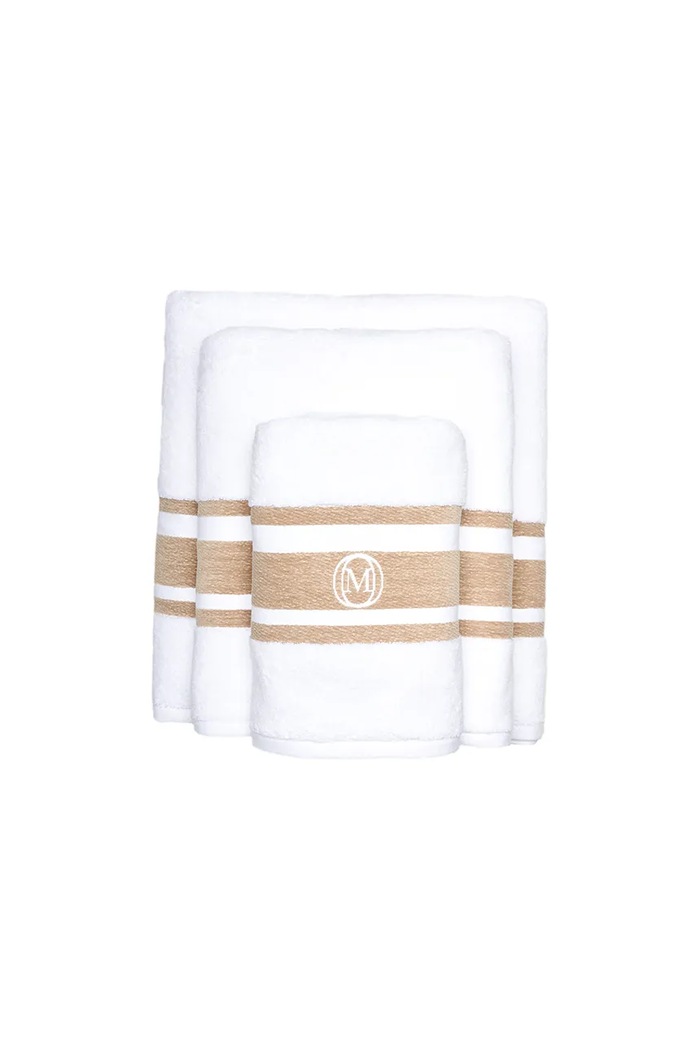 Баня Средна памучна кърпа Officine Monogram Monogram Linea 70 x 140 cm MLBATH03 бежов