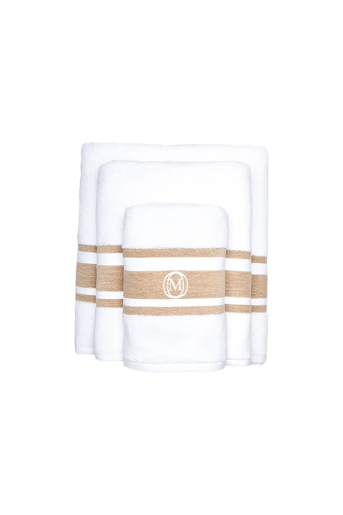 Баня Средна памучна кърпа Officine Monogram Monogram Linea 70 x 140 cm MLBATH03 бежов