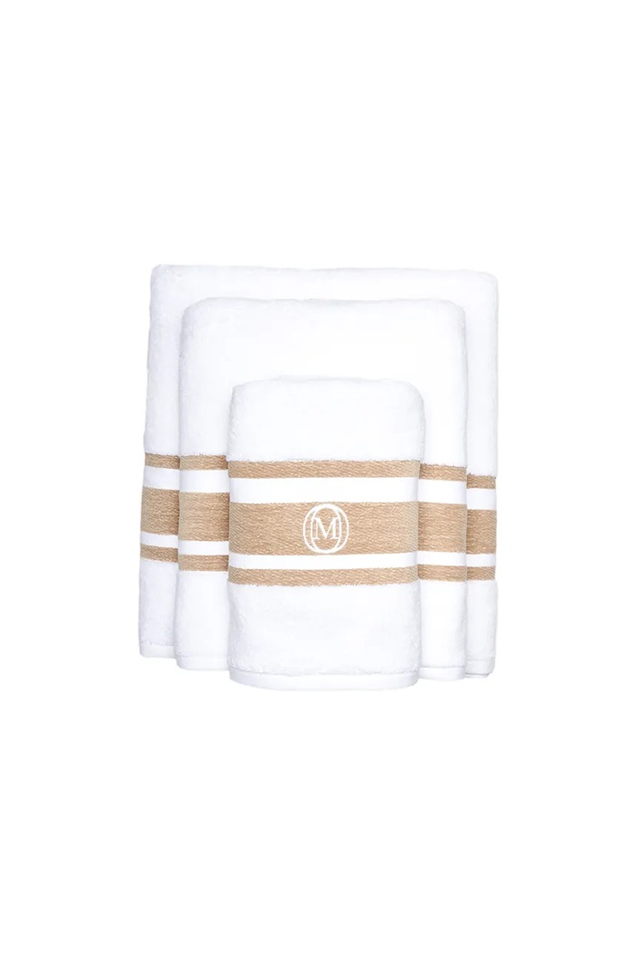 Mali pamučni ručnik Officine Monogram Monogram Linea 50 x 100 cm MLHAND03 bež AA00