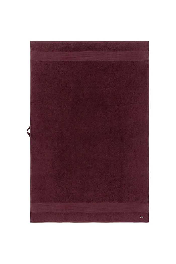 Lacoste średni ręcznik bawełniany L LECROCO Bordeaux 100 x 150 cm bordowy 1059319
