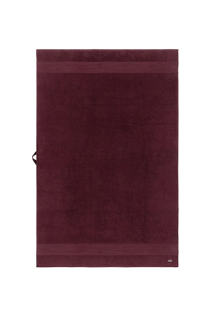 Lacoste średni ręcznik bawełniany L LECROCO Bordeaux 100 x 150 cm bordowy 1059319