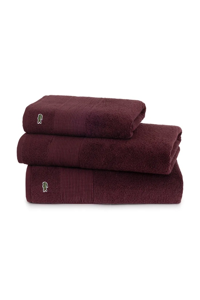 Bavlnený uterák Lacoste L LECROCO Bordeaux 70 x 140 cm 1059318 burgundské AA00