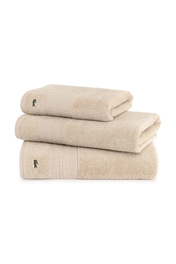 Bavlnený uterák Lacoste L LECROCO Cappuccino 70 x 140 cm 1059324 béžová AA00