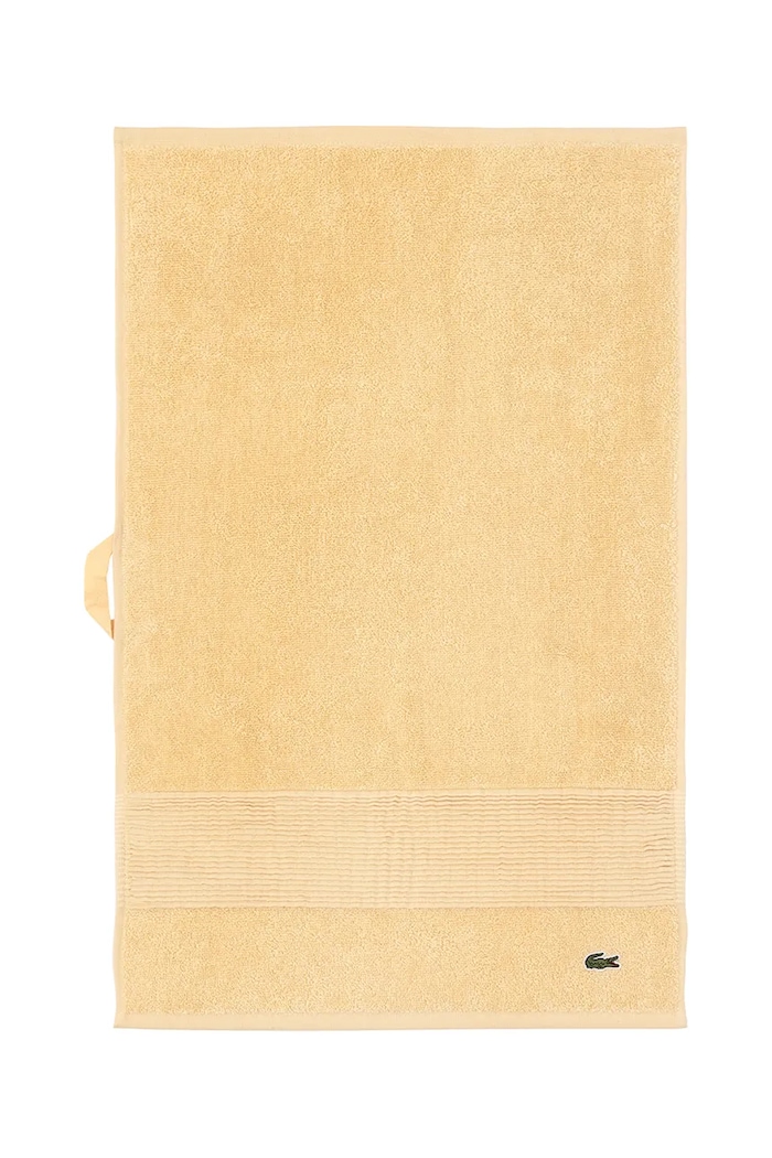 Lacoste asciugamano piccolo in cotone L LECROCO Sesame 40 x 60 cm giallo 1059310