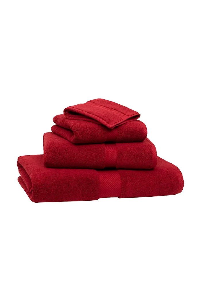 Malý bavlněný ručník Ralph Lauren AVENUE Carmin 50 x 100 cm 1029003 červená AA00