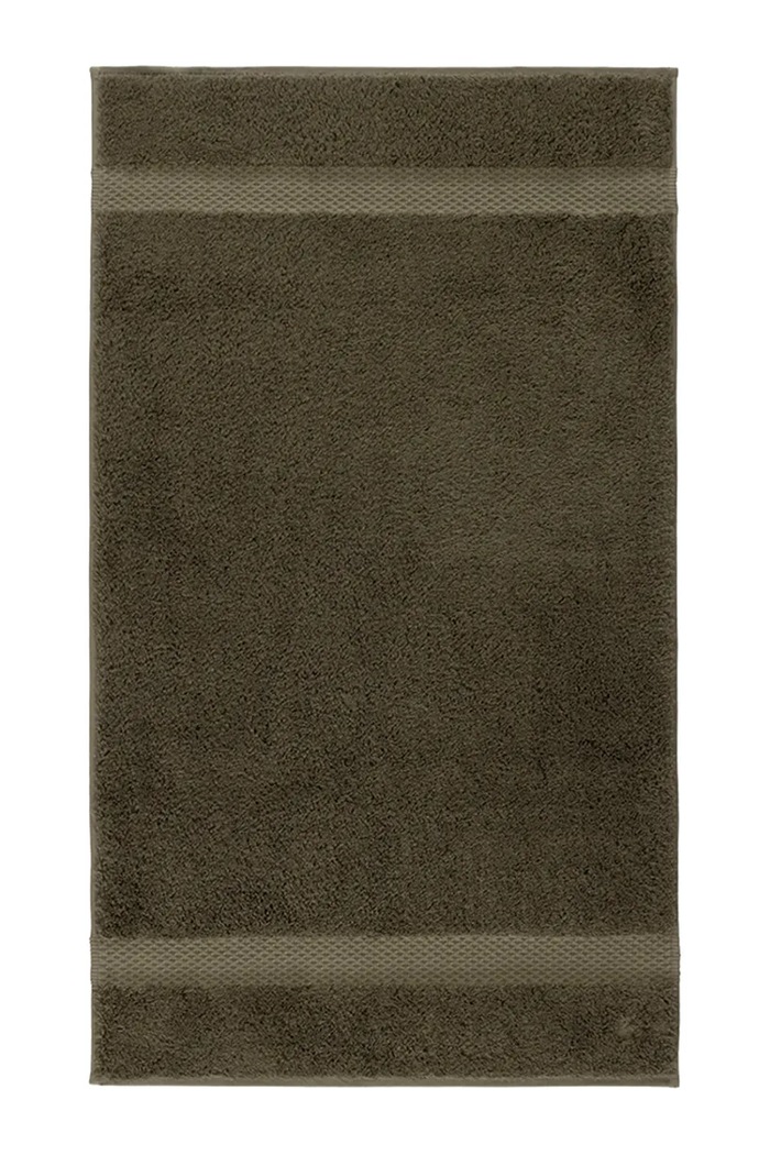 Yves Delorme mały ręcznik z bawełną ETOILE Kaki 45 x 70 cm zielony 1068519