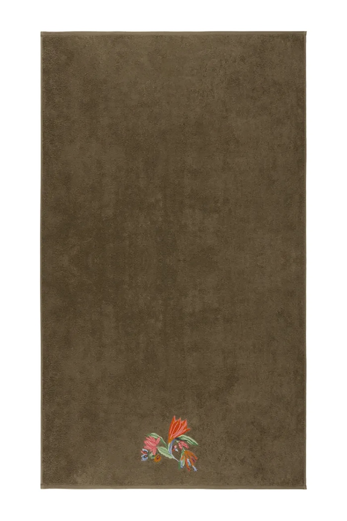 Yves Delorme duży ręcznik z bawełną EZE 92 x 160 cm zielony 1063065