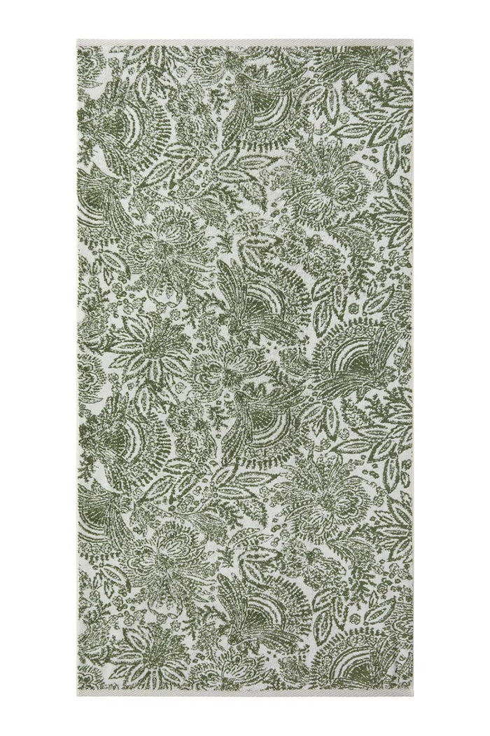 Ručnik srednje veličine s pamukom Yves Delorme PATIO 70 x 140 cm zelena 1063019