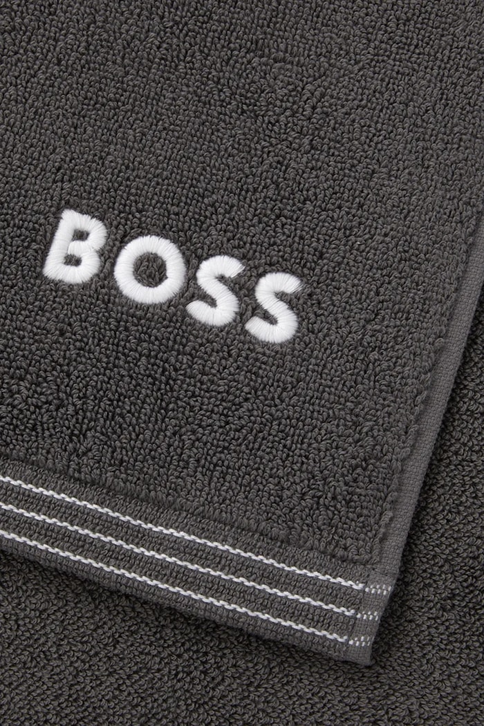 Μπάνιο Μεγάλη βαμβακερή πετσέτα BOSS EDGE Graphite 100 x 150 cm 1063562 γκρί