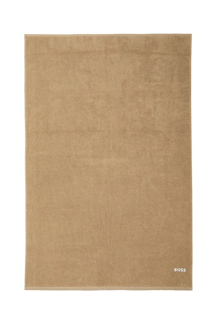 Μεγάλη βαμβακερή πετσέτα BOSS EDGE Pecan 100 x 150 cm μπεζ 1063661