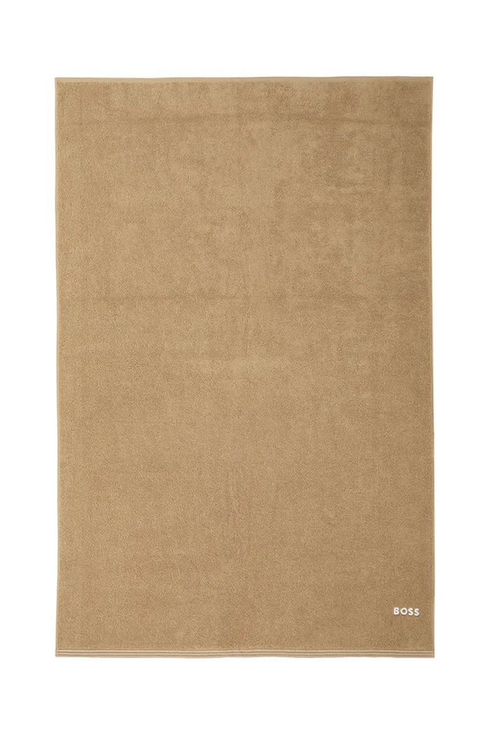 Μεγάλη βαμβακερή πετσέτα BOSS EDGE Pecan 100 x 150 cm μπεζ 1063661